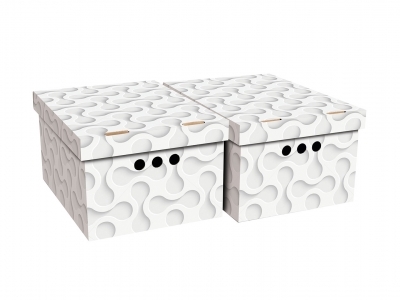 Dekoračná krabica A4 slza, bal./2ks - Praktické dekoračné krabice. 
Poslúžia napríklad  aj ako úložný priestor pre hračky a rôzne iné veci. Vhodné aj  do šatníkových skríň.