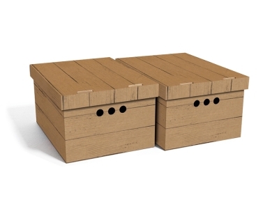 Dekoračná krabica A4 , doska hnedá bal./2ks - dekoračné krabice, úložný priestor pre hračky, praktické krabice, úložné krabice, kartónové krabice,úložné krabice do šatníkov, úložné boxy