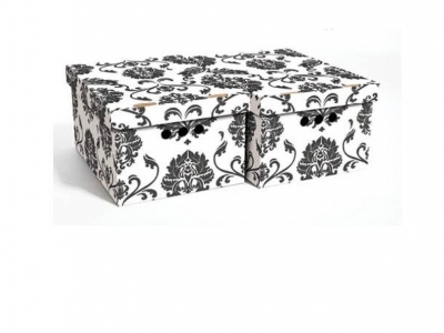 Dekoračná krabica A4,  ornament bal.2 ks - Praktické dekoračné krabice. 
Poslúžia napríklad  aj ako úložný priestor pre hračky a rôzne iné veci. Vhodné aj  do šatníkových skríň.