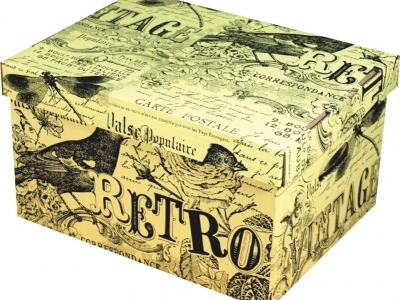 Dekoračná krabica VČ  Retro XL ( posledné 1 ks ) - 
