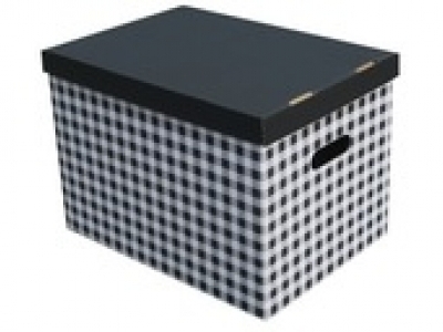 Dekoračná krabica M kocka čierna, bal./2ks ( posledné balenie ) - 