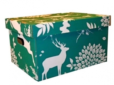 Dekoračná krabica A4, jelene zelené bal./2ks - 