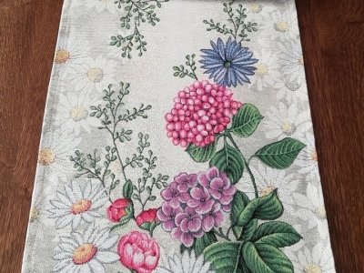 Gobelínová štóla  hortenzia  45 x 140 cm - 