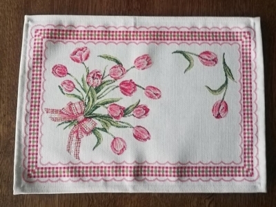 Gobelínové prestieranie tulipany  32 x 45 cm - 