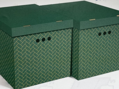 Dekoračná krabica XL  smaragdová,  bal. /2ks - 