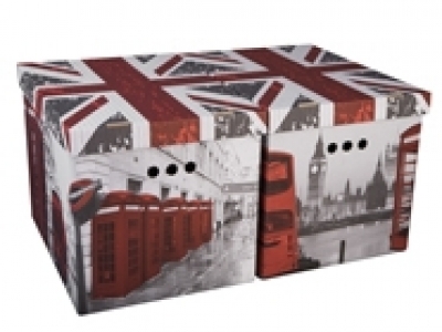Dekoračná krabica  XL London ,  bal./2ks - Dekoračné úložné krabice.
Pekné krabice vyrobené z kartónu môžte si do nich uložiť čokoľvek a zároveň poslúžia ako pekný bytový doplnok.
Rozmer 46x32x33 cm.
1 bal./2 ks,  cena za 1 bal.